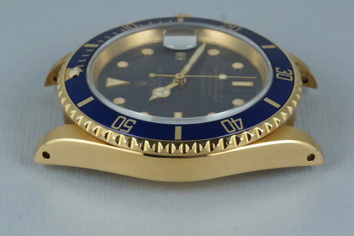 1988 Rolex YG Blue Submariner 16618