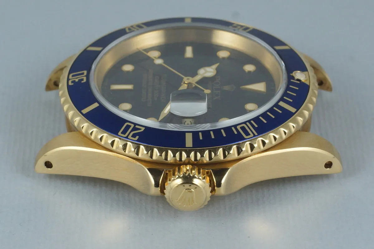 1988 Rolex YG Blue Submariner 16618