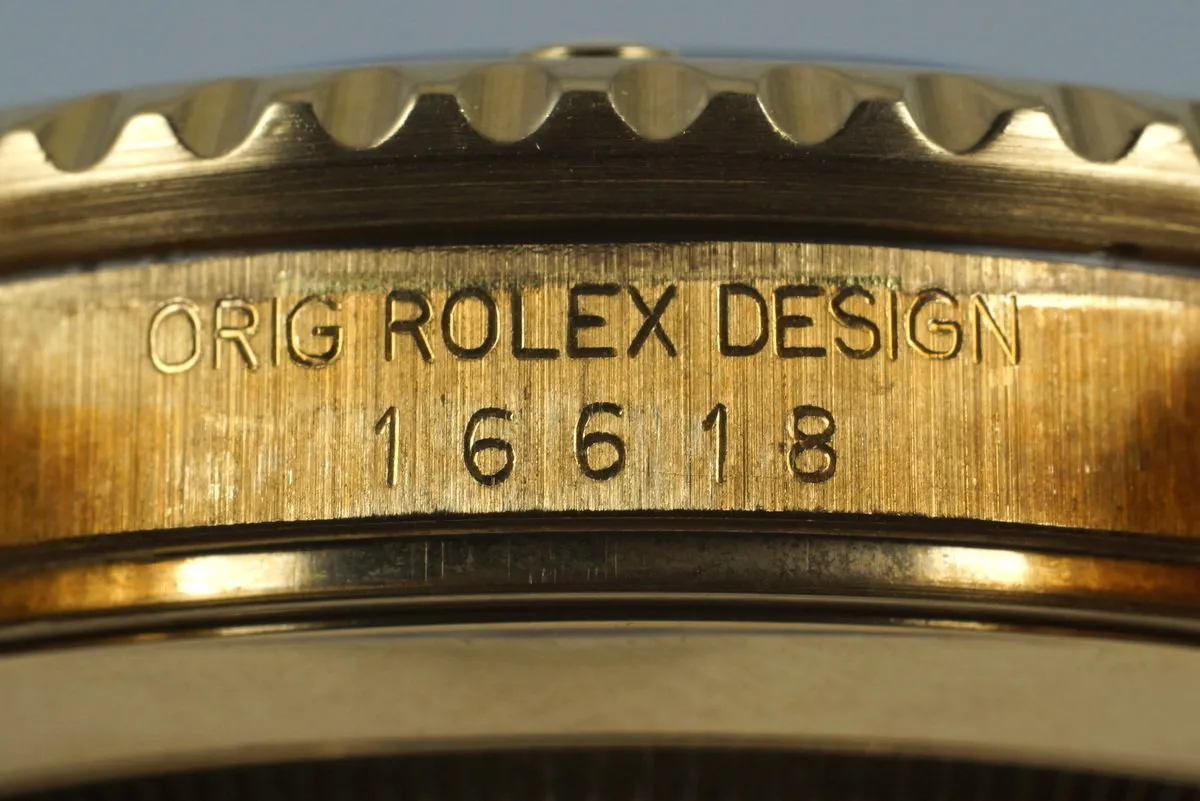 1988 Rolex YG Blue Submariner 16618