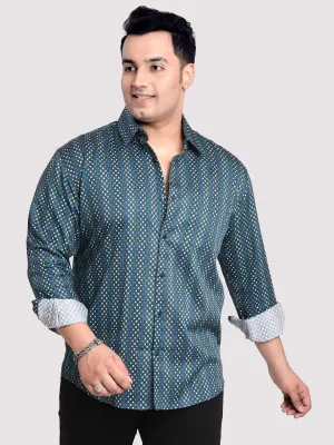 Alternate Checks Digital Printed Shirt Men's Plus Size