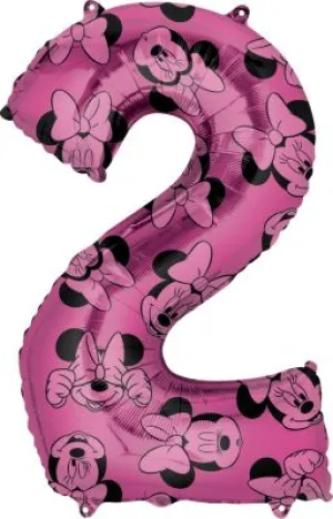 Anagram - 26" Minnie Mouse Forever Pink Number '2' Mylar Balloon