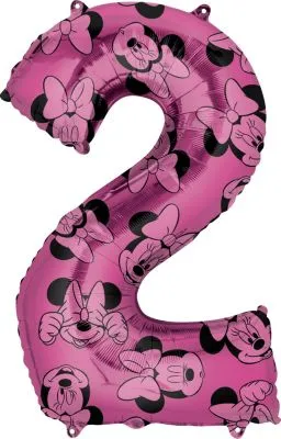 Anagram - 26" Minnie Mouse Forever Pink Number '2' Mylar Balloon