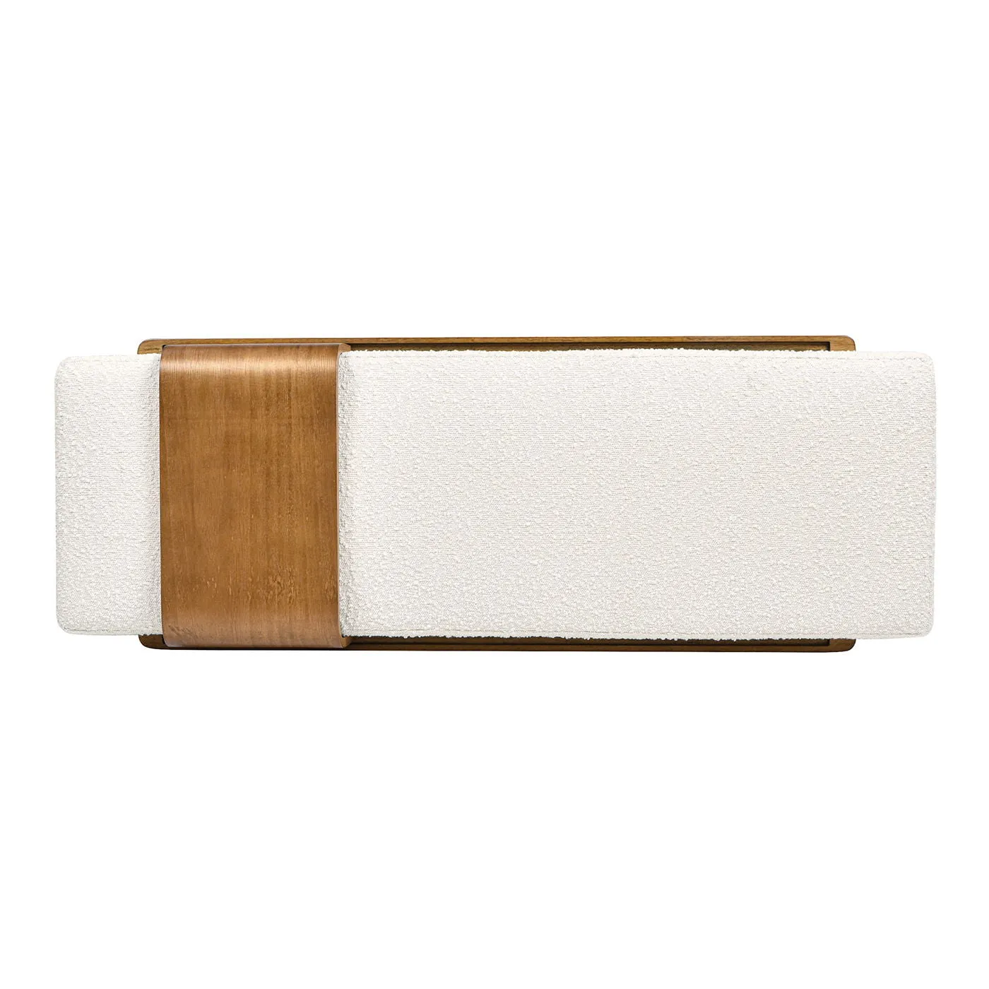 Billie - Modern Telephone Bench With Sliding Shelf - Ivory White by Couch.com