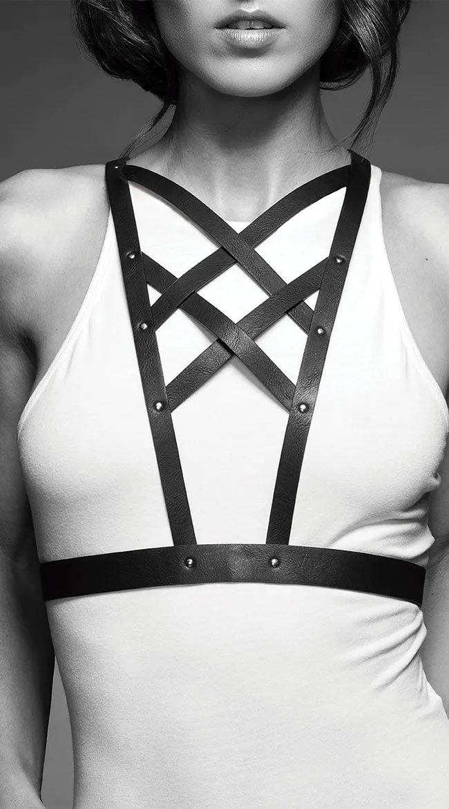 Black Cross Cleavage Harness