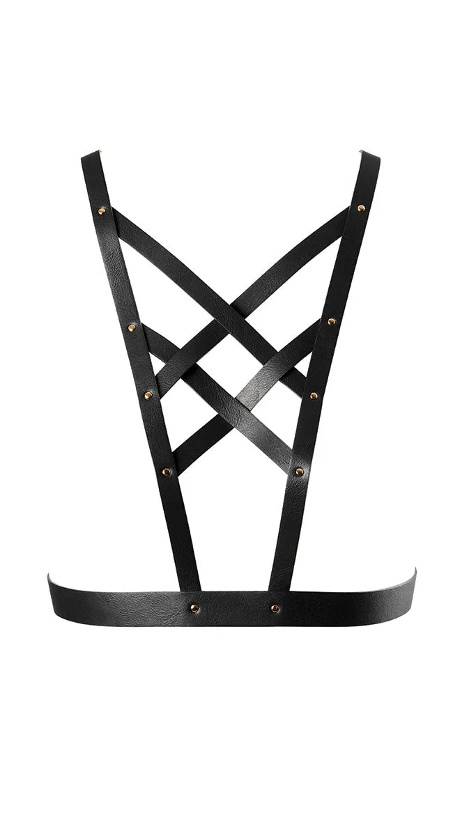 Black Cross Cleavage Harness