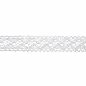 Bowtique White Cotton Lace Trimming - 5m x 18mm