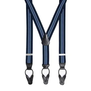 Bretelle Larghe - BLUE DOUBLE STRIPES