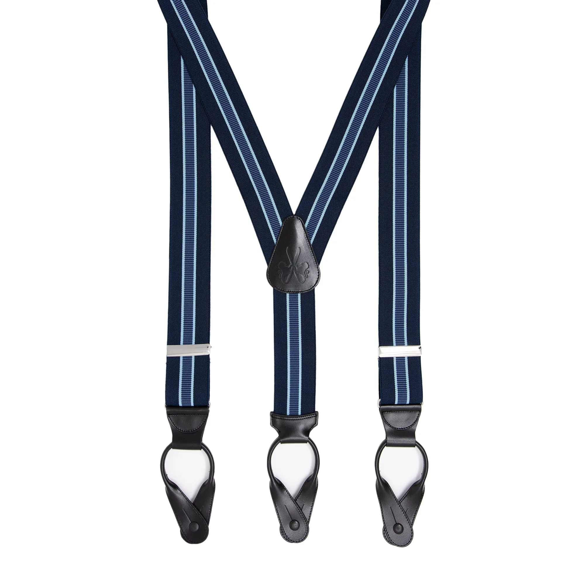 Bretelle Larghe - BLUE DOUBLE STRIPES