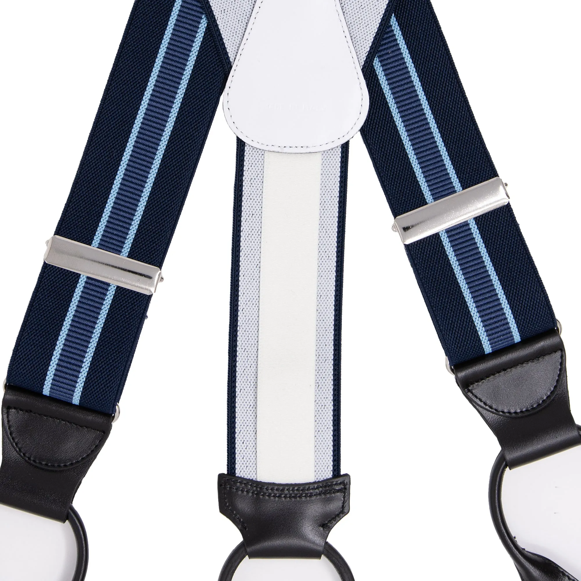 Bretelle Larghe - BLUE DOUBLE STRIPES