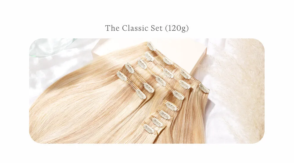 Brown Blonde Highlighted, 20" Classic Clip-In Hair Extensions, PP4/18 | 120g