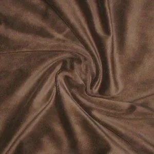 Brown Cotton Velour Fabric