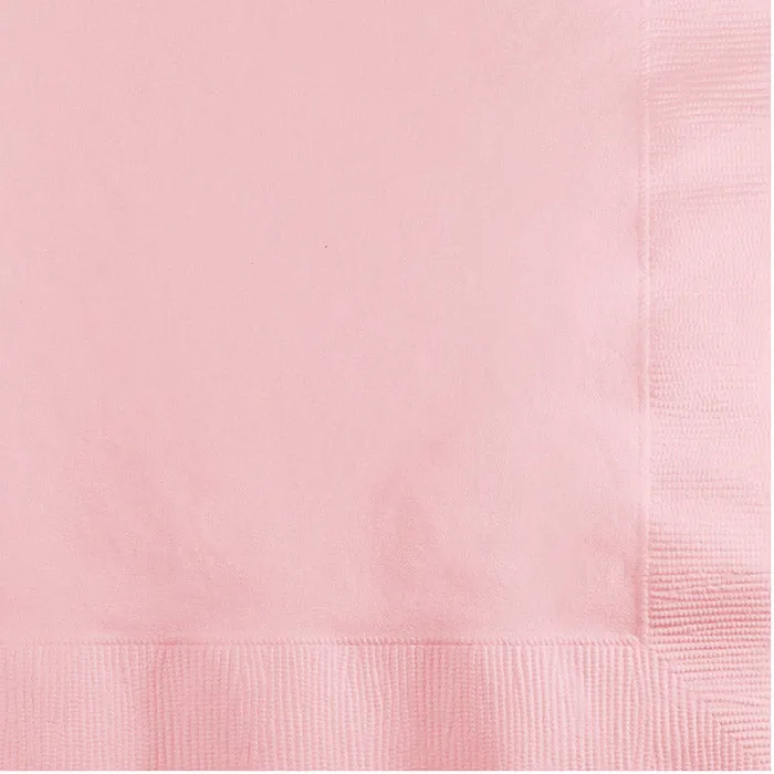 Bulk Pack of 150 Classic Pink Beverage Napkins, 3 Ply