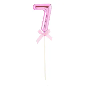 Cake Topper Number '7' - Pink