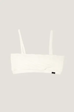 CARMEN ORGANIC COTTON STRAPLESS BRALETTE - IVORY