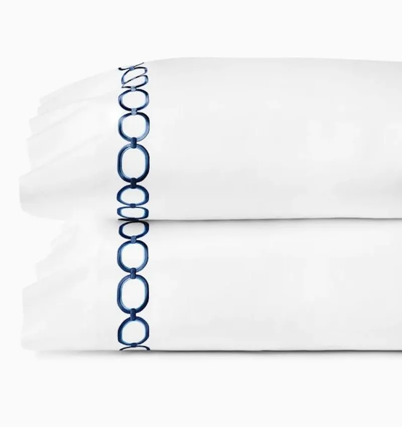 Catena Navy Bedding by Sferra