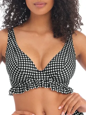 Check In High Apex Bikini Top - Monochrome