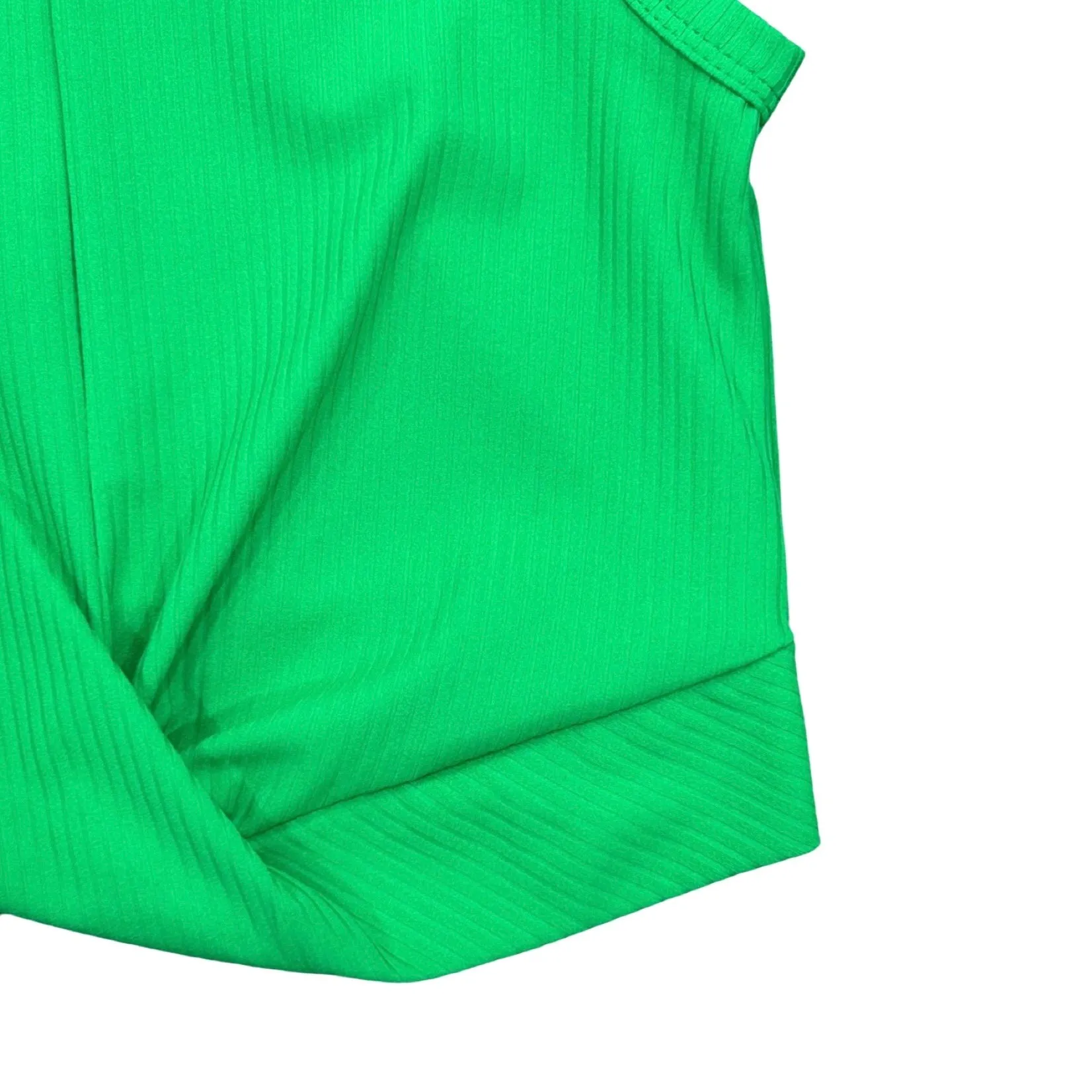Crop Knot Tank - Emerald