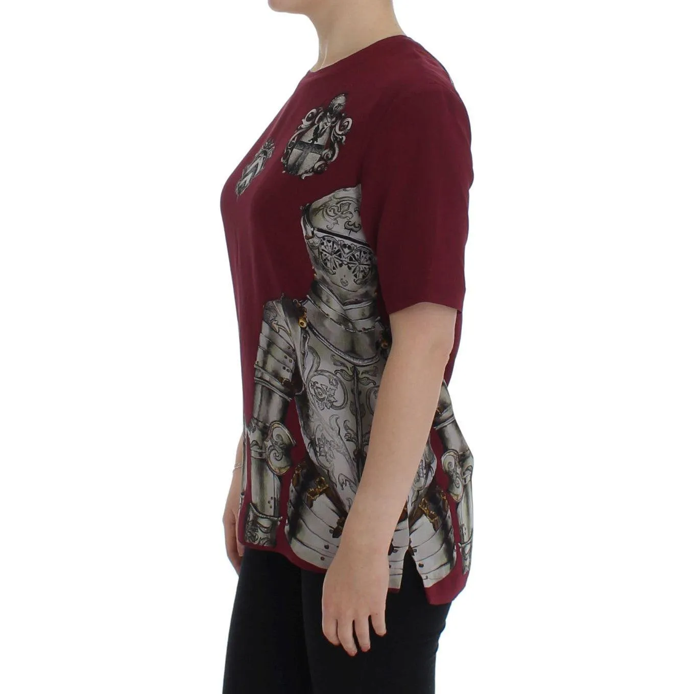 Dolce & Gabbana Enchanted Sicily Silk Blouse with Knight Print