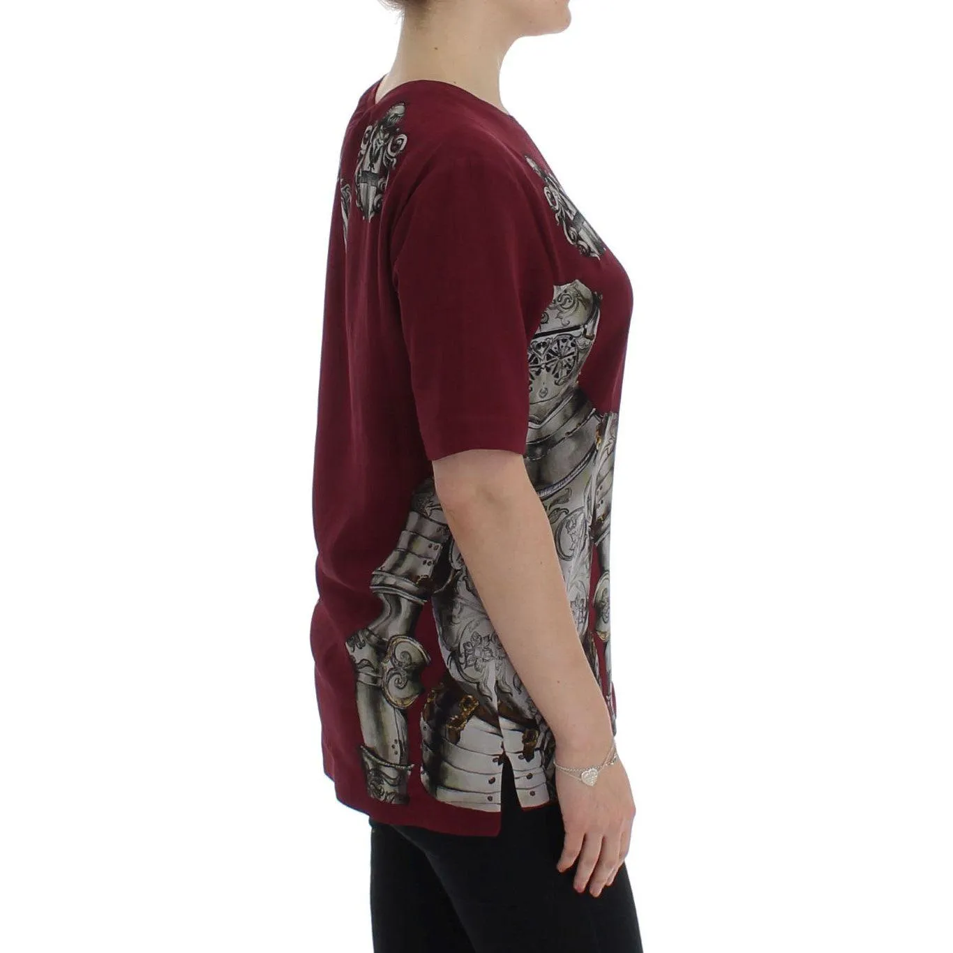 Dolce & Gabbana Enchanted Sicily Silk Blouse with Knight Print