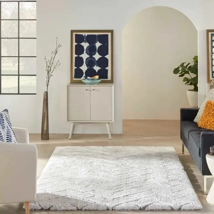Dreamy Shag DRS03 Ivory/Grey Rug