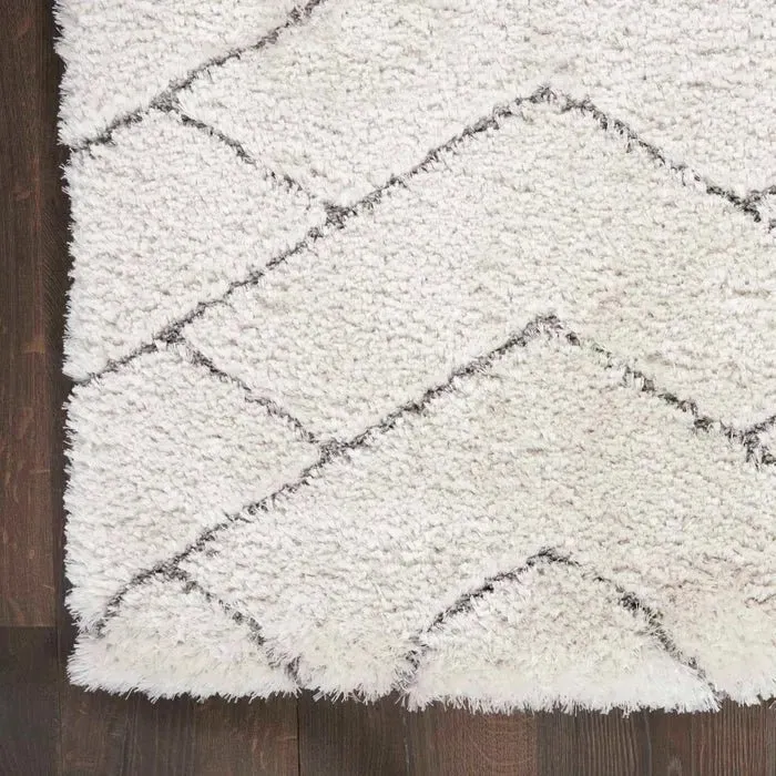 Dreamy Shag DRS03 Ivory/Grey Rug