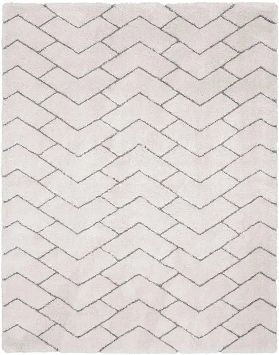 Dreamy Shag DRS03 Ivory/Grey Rug