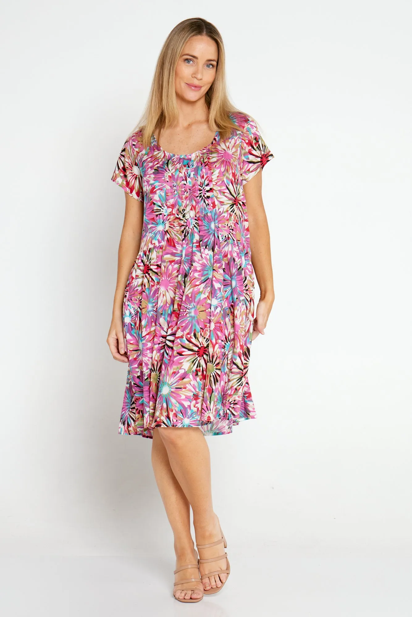 Emery Cotton Dress - Pink Floral