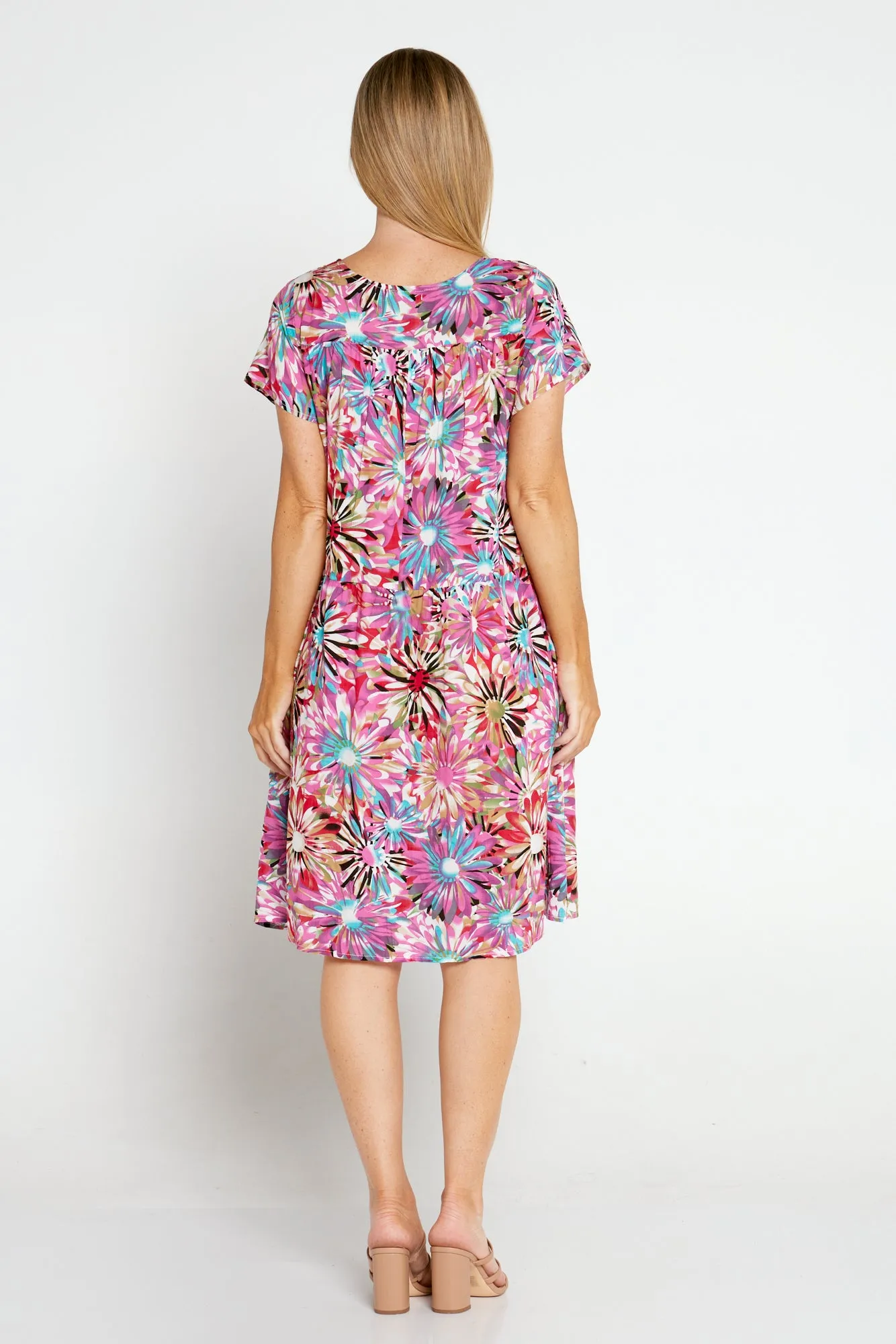 Emery Cotton Dress - Pink Floral