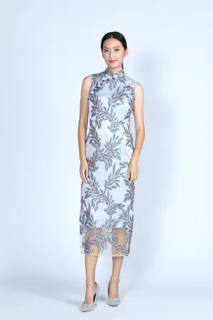EVELYN Sequins Cheongsam (Blue)