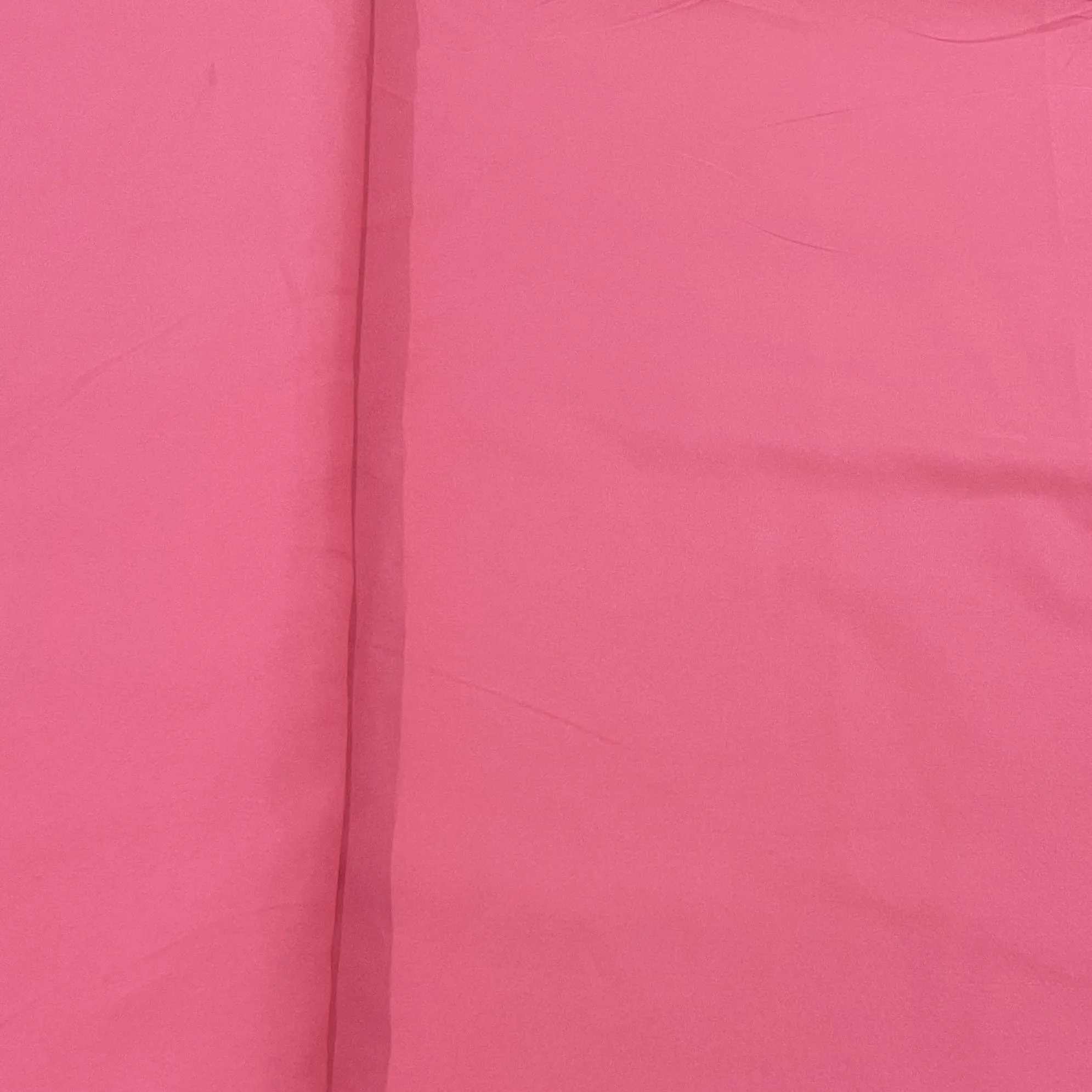 Exclusive Punch Pink Solid Malai Crepe Fabric