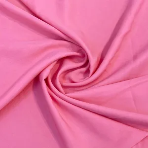 Exclusive Rouge Pink Solid Malai Crepe Fabric