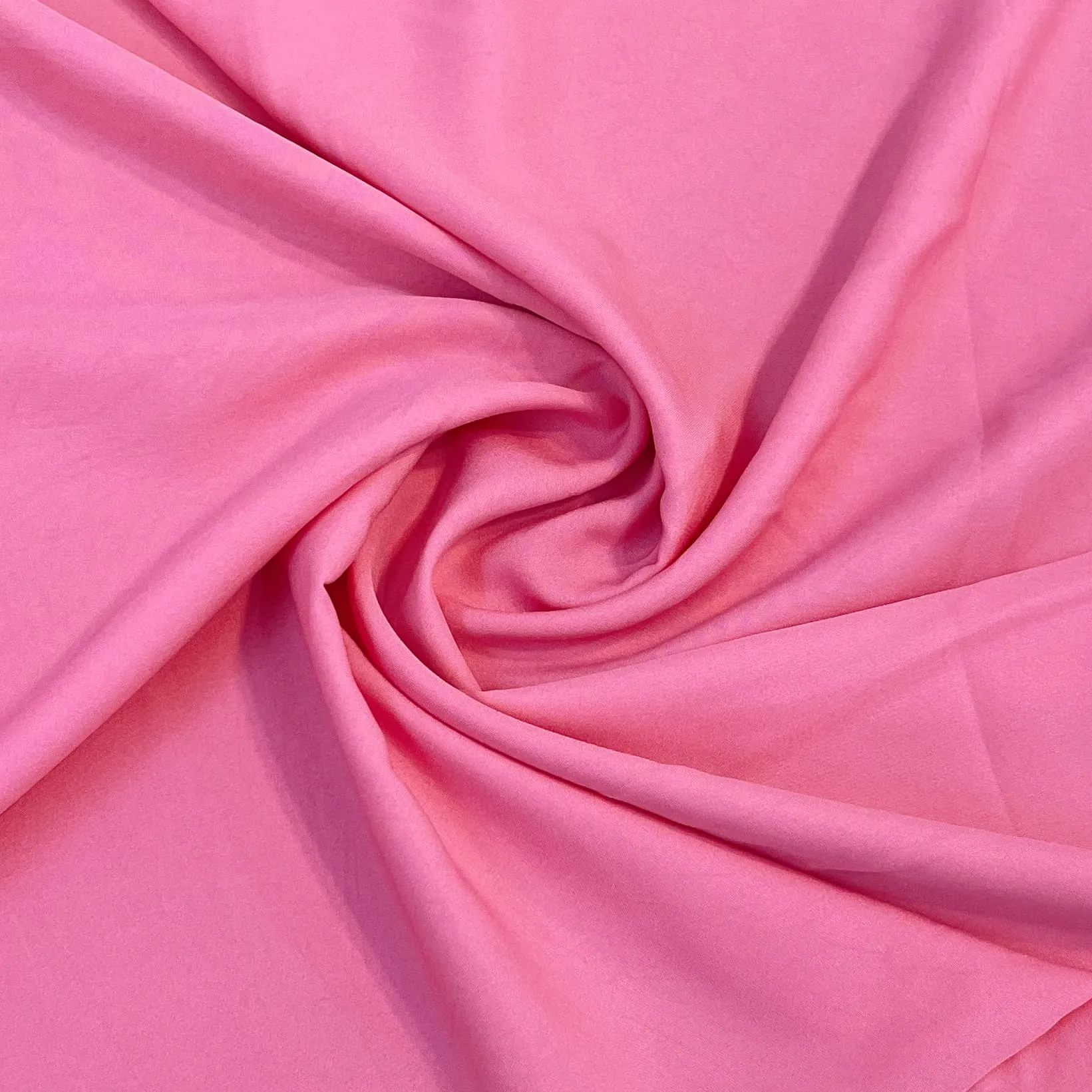 Exclusive Rouge Pink Solid Malai Crepe Fabric