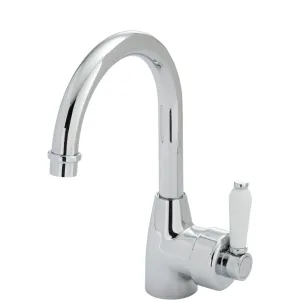 Fienza Eleanor Gooseneck Basin Mixer - Chrome / Ceramic