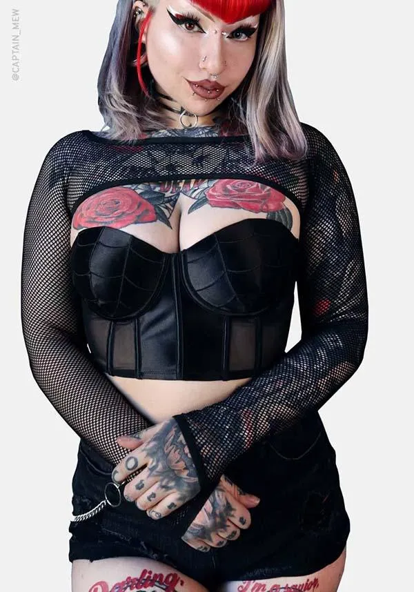Helena Fishnet Super | CROP TOP