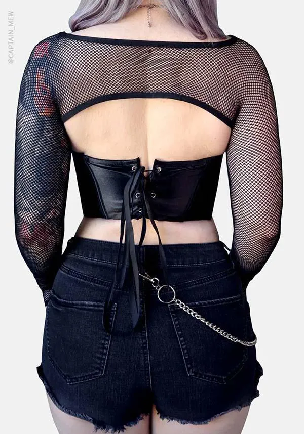 Helena Fishnet Super | CROP TOP
