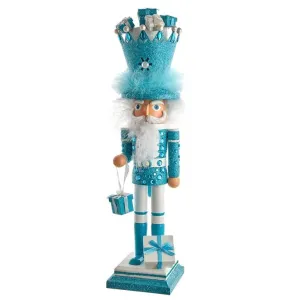 Hollywood Aqua Glitter Nutcracker