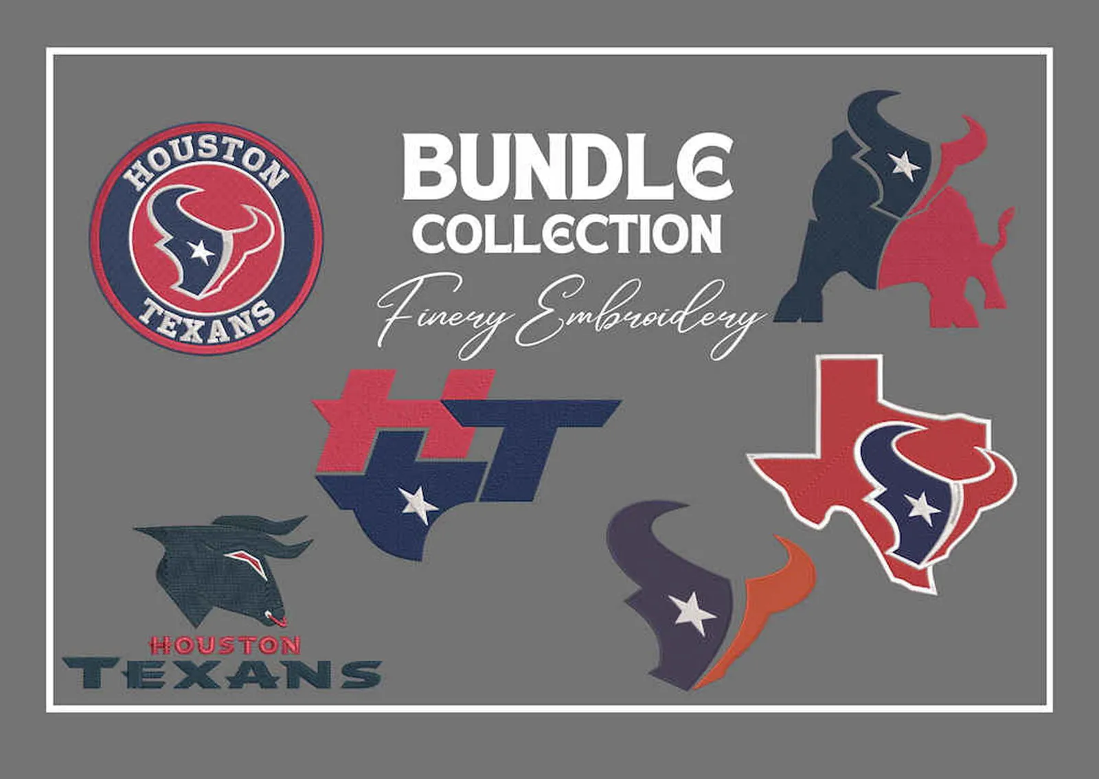 Houston Texans - Pack of 6 Designs - Embroidery Design