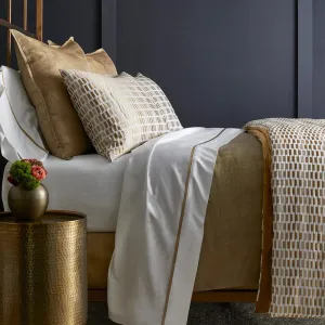 Ingot Gold Embroidered Bedding by Ann Gish