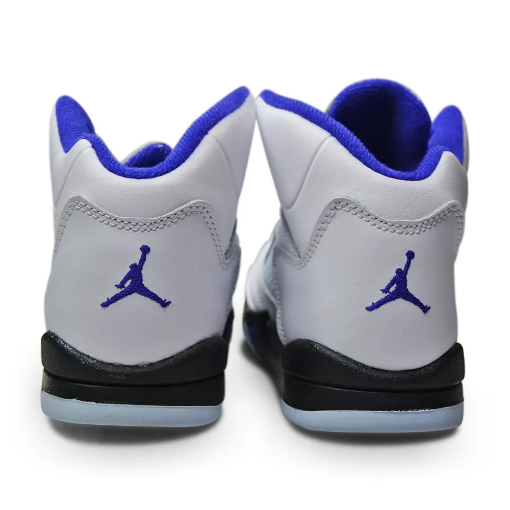 Kids Nike Air Jordan 5 Retro (PS) - 440889 141 - White Dark Concord Black