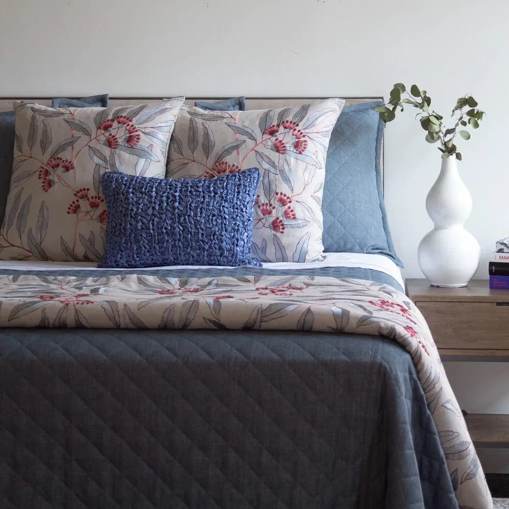 Linenberry Blue Throw by Ann Gish