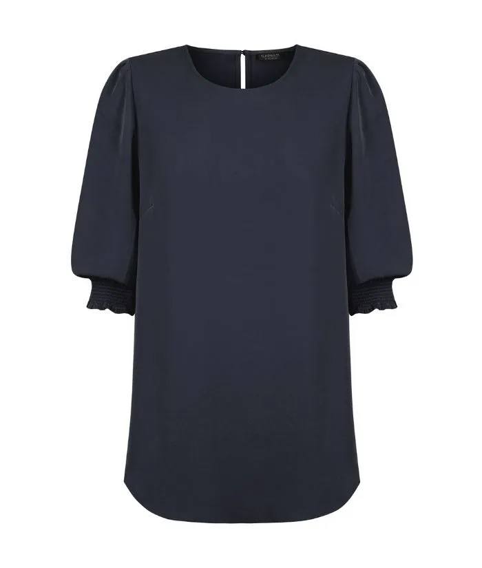 Lola 3/4 Sleeve Shirred Cuff Top