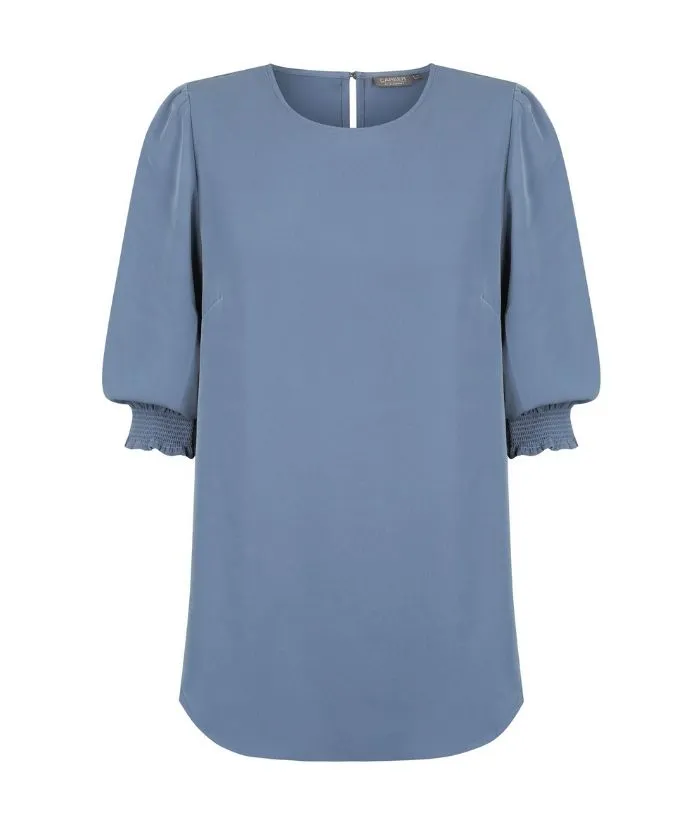 Lola 3/4 Sleeve Shirred Cuff Top