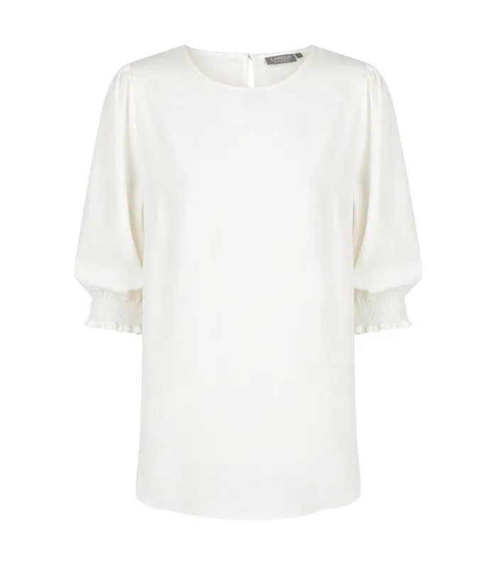 Lola 3/4 Sleeve Shirred Cuff Top