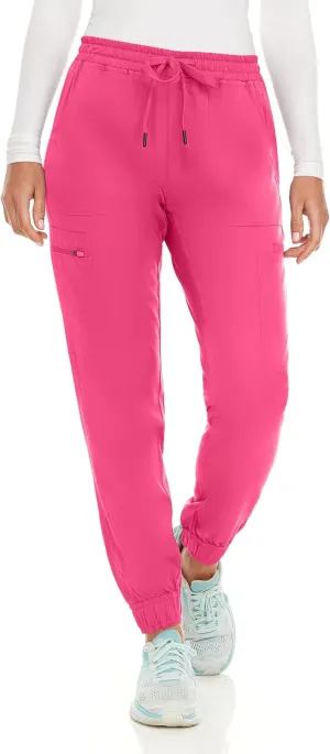 MediChic Stretch Jogger Scrub Pants with Zipper Side Pocket Scrubs, Available in 13 Colors from XS-2X