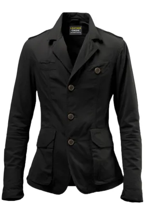 Men Black Cotton Jacket