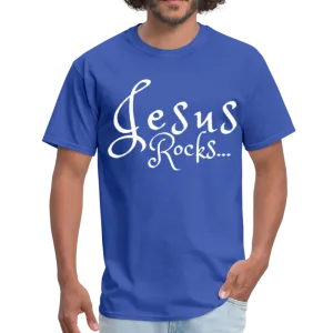Mens T-Shirt, Jesus Rocks ... Graphic Tee