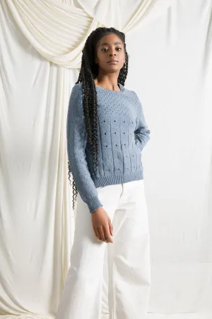 Mia Recycled Cotton Openwork Sweater
