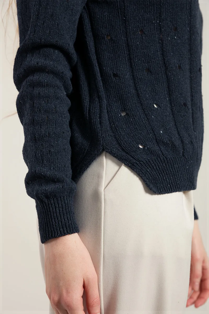 Mia Recycled Cotton Openwork Sweater