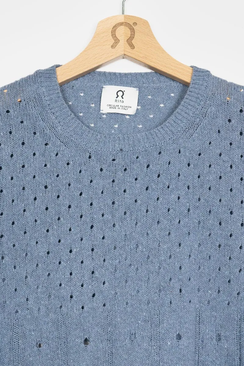 Mia Recycled Cotton Openwork Sweater