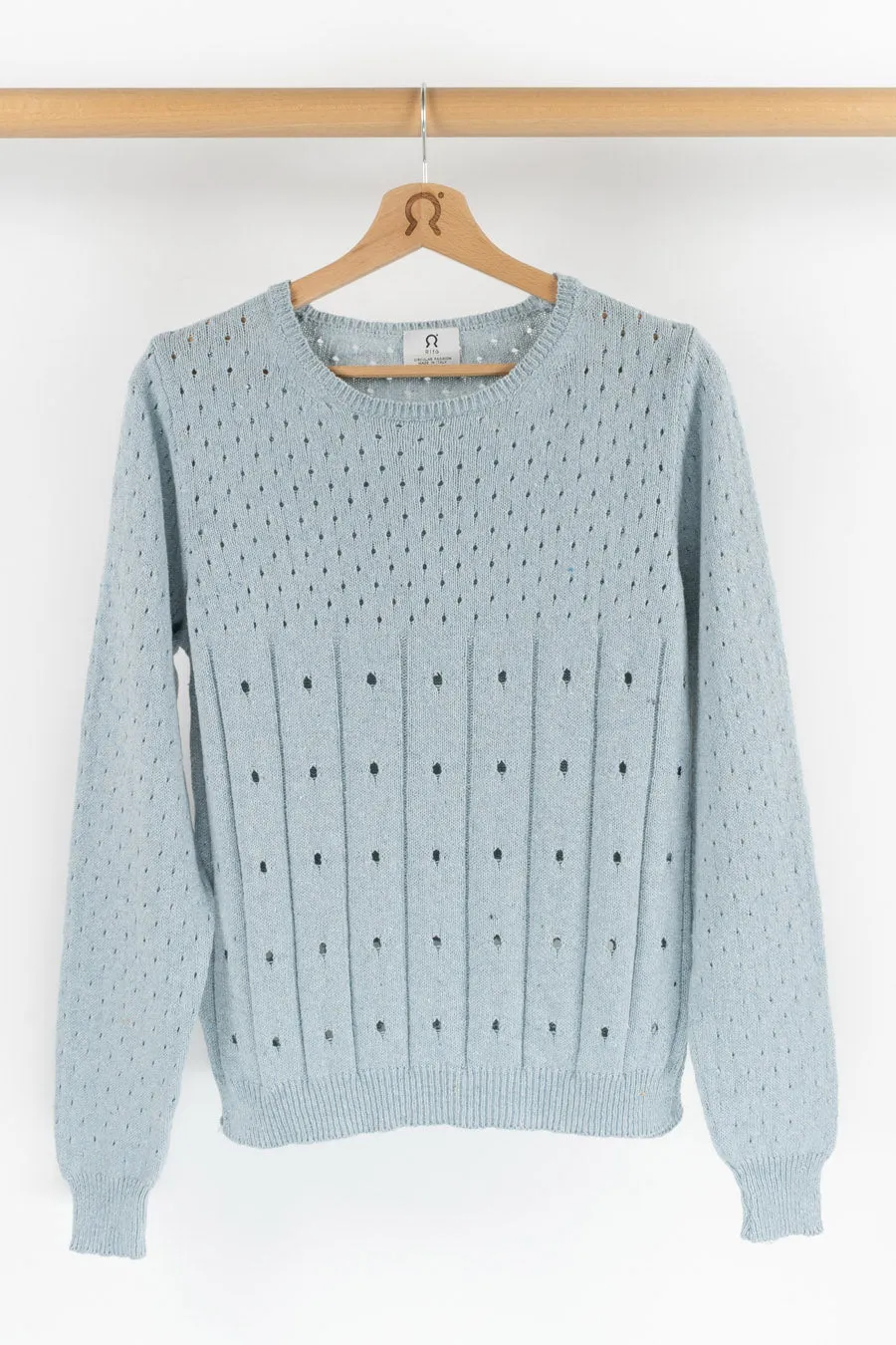Mia Recycled Cotton Openwork Sweater